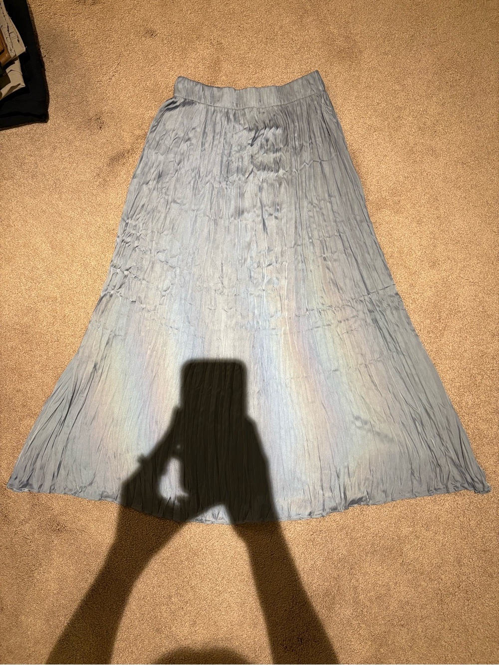 Suzy Shier gray Pleated Maxi Skirt size xs